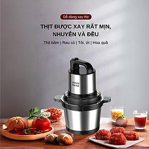 Máy xay thịt, máy xay tói ớt đa năng công suất mạnh mẽ 800W SOKANY SK-7028, dung tích 4L, cối INOX 304 - HÀNG CHÍNH HÃNG - DELIYA