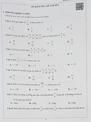 Combo Sách - Đề kiểm tra Toán 4 học kì I + II