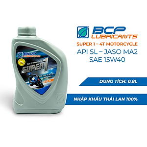Mua 1 Tặng 1 : Dầu Nhớt Xe Số Cao Cấp BCP 15W40 SL 0.8L Thái Lan Tặng Phụ Gia Làm Sạch Động Cơ Xe Máy BCP Engine Flush 100ml