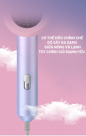 Máy Sấy Tóc Mini Gấp Gọn Besti Cao Cấp, Công Suất Lớn, Động Cơ Êm Ái, Ổn Định, Tặng Đầu Sấy Tạo Kiểu Tóc Chuyên Nghiệp - Hàng Chính Hãng