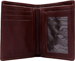 Ví Nam Da Cá Sấu Kiểu Đứng Huy Hoàng HT2229 (12.5 x 10 cm) - Nâu Đỏ