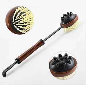 Cây massage đa chức năng: gãi lưng , đấm lưng , massage đầu, tay, chân, vai tặng kèm móc treo siêu dính (màu ngẫu nhiên)