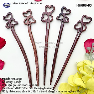 Trâm cài tóc bằng gỗ Cẩm Lai/Trắc (Đủ kiểu dáng) HH600 - phong cách cổ trang, điêu khắc sang chảnh HOT TREND cho nữ  - HAHANCO