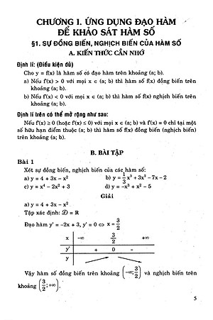Sách Giải Bài Tập Toán - Đại Số Giải Tích Lớp 12