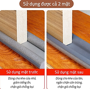 Miếng xốp KG18 bọc chân cửa chắn gió chống bụi, ngăn tiếng ồn, côn trùng cách âm chống kẹt chân kt 93X9.6cm - Hàng chính hãng