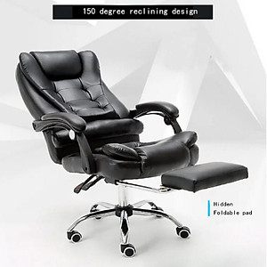 Ghế xoay văn phòng nâng hạ độ cao, có chức năng matxa, có gác chân, da PU cao cấp - Bảo Hành 2 Năm