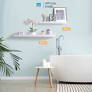 [Mua 3 giảm 25%] Kệ Treo Tường Màu Trắng Gỗ Chống Ẩm 25mm, Kết Cấu Chịu Lực Âm Tường Thương Hiệu SIB Decor KT005