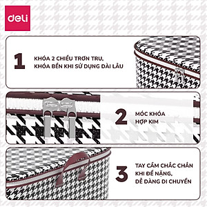 Túi Đựng Quần Áo Chăn Màn Vải Không Dệt Chống Thấm Nước Deli, Giỏ Đựng Quần áo Đa Năng Có Thể Gấp Gọn