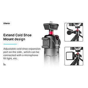 Ulanzi MT-16 - Tripod Kiêm Gậy Chụp Hình Selfie Đa Năng Cho Máy Ảnh Cỡ Nhỏ, Smartphone - Hàng chính hãng