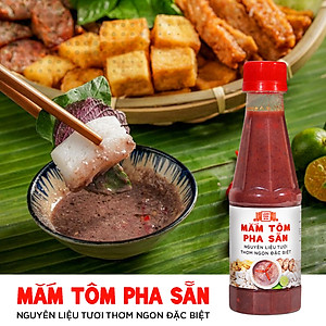 Mắm tôm thùng gỗ Làng Chài Xưa nguyên liệu tôm tép tươi, thơm ngon đặc biệt chai 260g