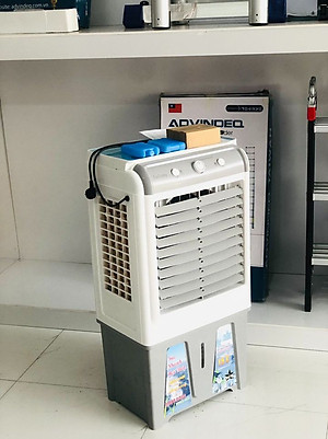 Quạt điều hòa Nineshield KB-588A 45L + tặng 2 đá khô có bánh xe, Motor đồng bền bỉ, êm ái, tiết kiệm điện, dễ dàng vệ sinh, hàng nhập khẩu