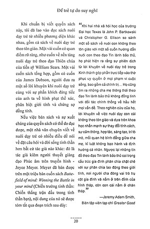 Sách Để Trẻ Tự Do Suy Nghĩ