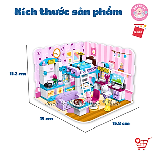 Đồ chơi lắp ráp, xếp hình Qman 4801 - Phòng của bé gái (194 mảnh ghép) - Dành cho bé từ 6 tuổi