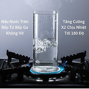 Ly thủy tinh vuông trong suốt uống nước cute chịu nhiệt  pha cafe sinh tố, Cốc thủy tinh vuông dễ thương cocktail