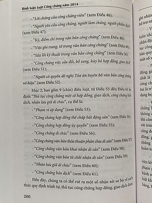 Bình Luận Luật Công Chứng Năm 2014 