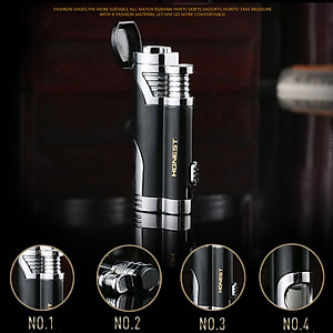 Vỏ Hột Quẹt Bật Lửa Honest Khò 2 Tia cực mạnh BCZ359 Dùng Gas Cao Cấp