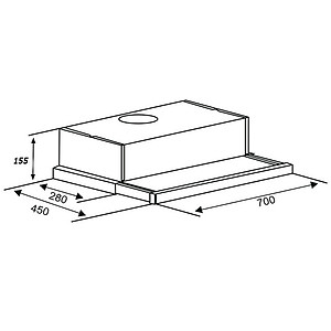Máy Hút Mùi Bếp Âm Tủ 7 Tấc KAFF KF-TL70H - Hàng Chính Hãng