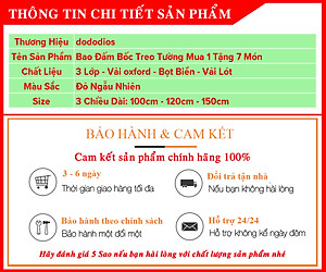 Bộ Vỏ Bao Đấm Bốc Treo Tường 3 Lớp Cao Cấp – Chọn Size - Mua 1 Tặng 7 Phụ Kiện Tập Luyện Siêu Bền Tập Boxing, Tập MMA – Dây Quấn Dài – Chính Hãng Dododios