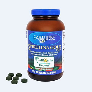 Combo: Tảo Mặt Trời Earthrise Spirulina Gold Plus và Men vi sinh Bifina R Nhật bản 60 gói