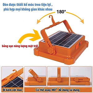 Đèn LED Năng Lượng Mặt Trời Cầm Tay 500W, Đa Năng, Chống Nước, Đổi Màu hàng nhập khẩu