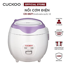 Nồi cơm điện Cuckoo 1.08L CR-0671 - Lòng nồi chống dính - Tiết kiệm điện - Hàng chính hãng Cuckoo Vina