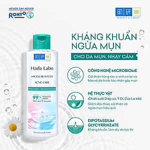 Nước tẩy trang sạch sâu cho da mụn, nhạy cảm Hada Labo Micellar Water Acne Care 240ml