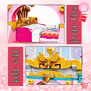 Đồ chơi lắp ráp, xếp hình Qman 32012: Căn phòng công chúa - 282 mảnh ghép