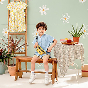 Áo sơ mi bé trai xanh dương cổ Tàu chất linen đũi mềm mịn mát hè thu MamLa