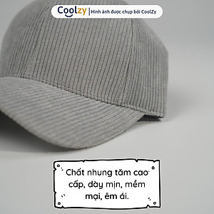 Mũ lưỡi trai trơn ️ Nón kết chất nhung tăm Hàn Quốc cao cấp form unisex nam nữ N28