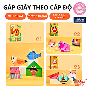 Đồ Chơi Gấp Giấy Thủ Công Origami Mideer - Cho Bé Từ 3 Tuổi Luyện Tay Khéo Léo