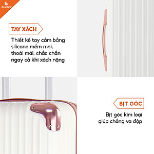 Vali du lịch BAMOZO 8809 vali kéo nhựa được bảo hành 5 năm