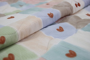 Bộ Ga 4 món Cotton Đũi Tatana mền mịn, thoáng mát  Mẫu ngẫu nhiên ( chọn mẫu ib shop )