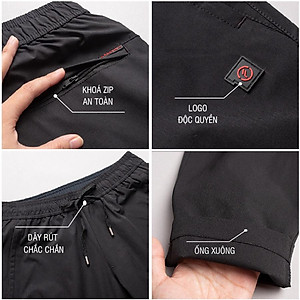 Quần Gió Nam Dài Thể Thao FASVIN DC21487.HN Dáng Baggy Thoải Mái Vải Gió Chun Cao Cấp Hàng Nhà Máy