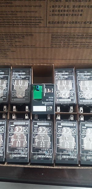 | CHÍNH HÃNG | Relay trung gian RXM4AB2P7 Schneider 14 chân, điện điều khiển 220 Vac