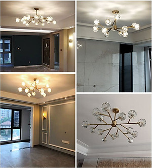 Đèn chùm pha lê ZONE trang trí nội thất hiện đại 