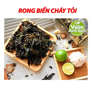 Rong biển cháy tỏi 100G / Không cay không ớt / Thương hiệu Vườn Xanh Sạch