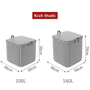 Túi Đựng Chăn Màn Quần Áo Cớ Lớn 100L, Túi Đựng Đồ Đa Năng Có Thể Gấp Gọn Tiện Lợi - Hàng Loại 1 - Chính Hãng MINIIN