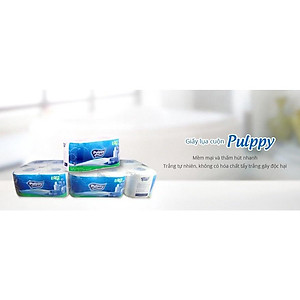 Lốc 10 cuộn Giấy vệ sinh Pulppy cao cấp siêu mềm mịn