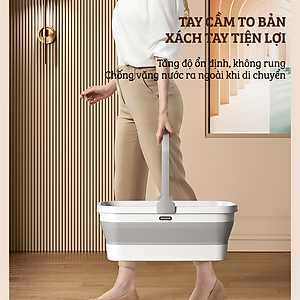 Xô Nhựa Cao Cấp Gấp Gọn Đa Năng Damas, Xô Nước Lau Nhà Vệ Sinh Nhà Cửa  - Chất Liệu Nhựa PP An Toàn Cho Người Tiêu Dùng - Dung Tích 12L Phù Hợp Với Nhiều Nhu Cầu Sử Dụng: Rửa Xe, Câu Cá, Để Đồ Đạc,...Thiết Kế Kèm Quai Xách Tay Thuận Tiện Di Chuyển