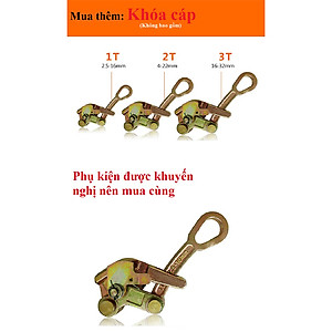 Pa Lăng Lắc Cáp (Loại 1 Tấn) - Thiết Bị  Dùng Để Kích Tăng Dây Điện, Cáp Quang Và Viễn Thông - Hàng Chính Hãng