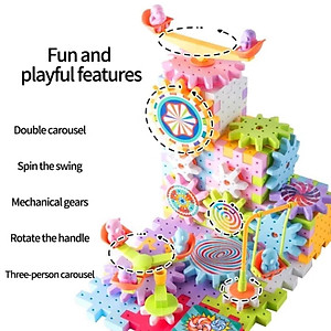 Bộ Đồ Chơi Xếp Hình Lego 135 Chi Tiết  Bánh Răng Có Thể Chuyển Động Cho Bé Tùy Ý Sáng Tạo Theo Ý Thích