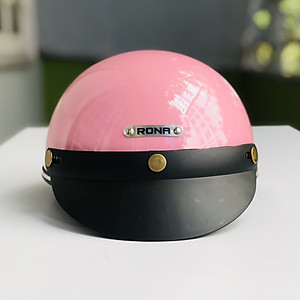 Mũ bảo hiểm nửa đầu RONA hali viền bạc chính hãng, nón bảo hiểm freesize cho nam và nữ
