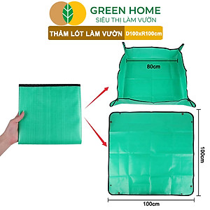 Thảm Lót Làm Vườn Greenhome, D100xR100cm, Trộn Đất, Thay Chậu, Trồng Cây Sạch Sẽ Chống Thấm Nước, Dễ Vệ Sinh, Gấp Gọn