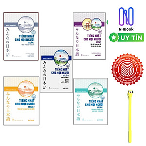 Combo Tiếng Nhật Cho Mọi Người - Sơ Cấp 2:  Bản Tiếng Nhật (Bản Mới)+ Bản Dịch Và Giải Thích Ngữ Pháp - Tiếng Việt (Bản Mới)+ Tổng Hợp Các Bài Tập Chủ Điểm (Bản Mới)+Tập Viết Theo Chủ Đề Với Các Bài Văn Mẫu+ Viết - Nhớ Các Mẫu Câu( Tặng kèm viết)