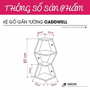 Kệ trang trí kệ để sách gia đình SMLIFE Caldwell