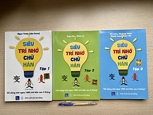 Combo 4 sách: Bộ 3 tập Siêu Trí Nhớ Chữ Hán + 5099 Từ Vựng HSK1 – HSK6 Từ Điển Tam Ngữ Anh – Trung – Việt 