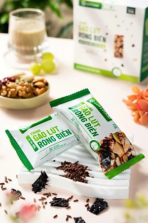 Thanh Gạo Lứt Rong Biển Lovifood 250g (10 gói x 25g) - Cung Cấp Vitamin và Khoáng Chất, Giúp Cân Đối Dinh Dưỡng, Tốt Cho Sức Khỏe, Bổ Sung Chất Đạm và Chất Xơ, Tốt Cho Tim Mạch, Huyết Áp - Người Ăn Kiêng, Ăn chay, Người Tập Gym, Yoga, Giảm Cân, Tiểu Đường