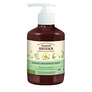 Dung dịch vệ sinh phụ nữ kháng khuẩn cây trà Zelenaya Apteka Gentle intime soap tea tree 370ml