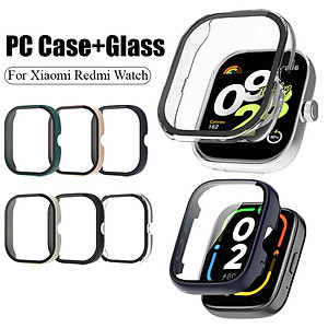 Ốp lưng mặt đồng hồ PC cứng có tích hợp kính cường lực bảo vệ đồng hồ thông minh Redmi Watch 4 - Hàng chính hãng