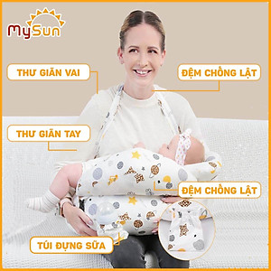 Đệm gối chữ C chống trào ngược dạ dày cho trẻ sơ sinh nằm ngủ, bé con bú, tựa lưng cho bà bầu.